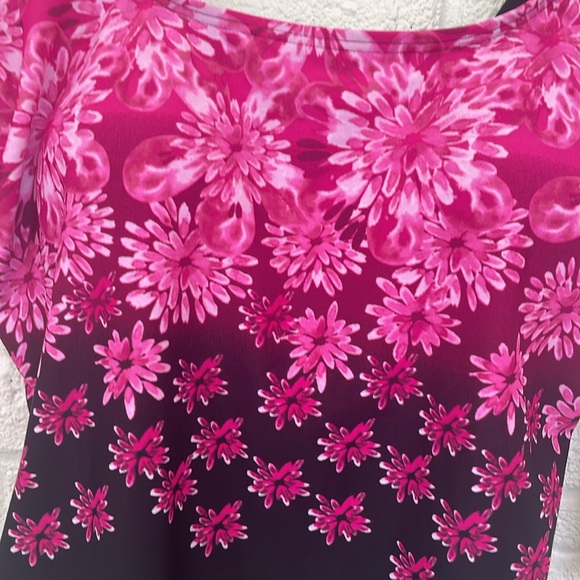 NWT Aquabelle Black/Pink Swimsuits For All Chlorine Resistant Tankini Top - Picture 2 of 5